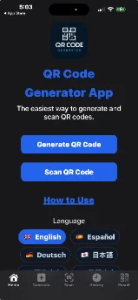 QR Code Generator Customizer app screenshot
